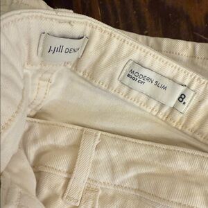 J. Jill Cream Modern Slim Boot Cut Denim